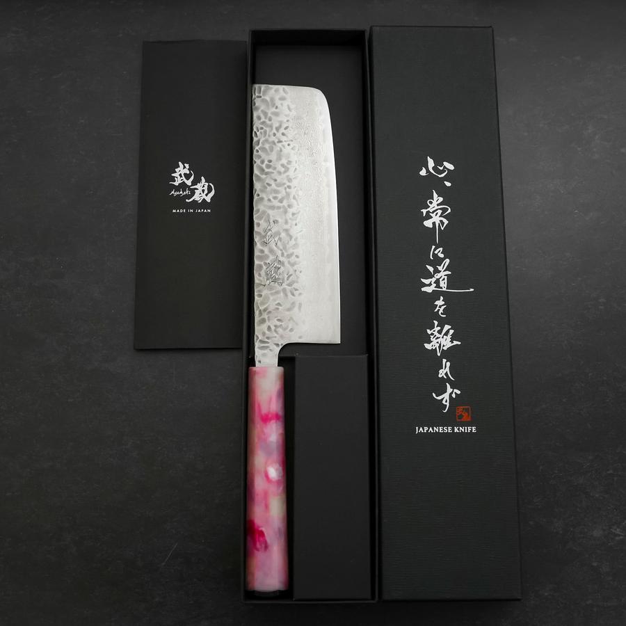 Nakiri AUS-10 Tsuchime Damascus Ocean Sakura Handle 165mm – MUSASHI