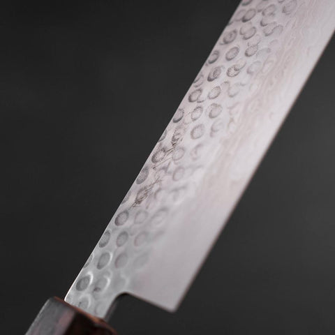 Nakiri AUS-10 Tsuchime Damascus Sumi Urushi Handle 165mm (6.5”)-[Musashi]-[Japanese-Kitchen-Knives]