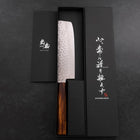 Nakiri AUS-10 Tsuchime Damascus Sumi Urushi Handle 165mm (6.5”)-[Musashi]-[Japanese-Kitchen-Knives]