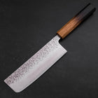 Nakiri AUS-10 Tsuchime Damascus Yaki Urushi Handle 165mm (6.5”)-[Musashi]-[Japanese-Kitchen-Knives]