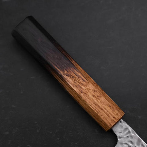 Nakiri AUS-10 Tsuchime Damascus Yaki Urushi Handle 165mm (6.5”)-[Musashi]-[Japanese-Kitchen-Knives]