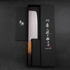Nakiri AUS-10 Tsuchime Damascus Yaki Urushi Handle 165mm (6.5”)-[Musashi]-[Japanese-Kitchen-Knives]