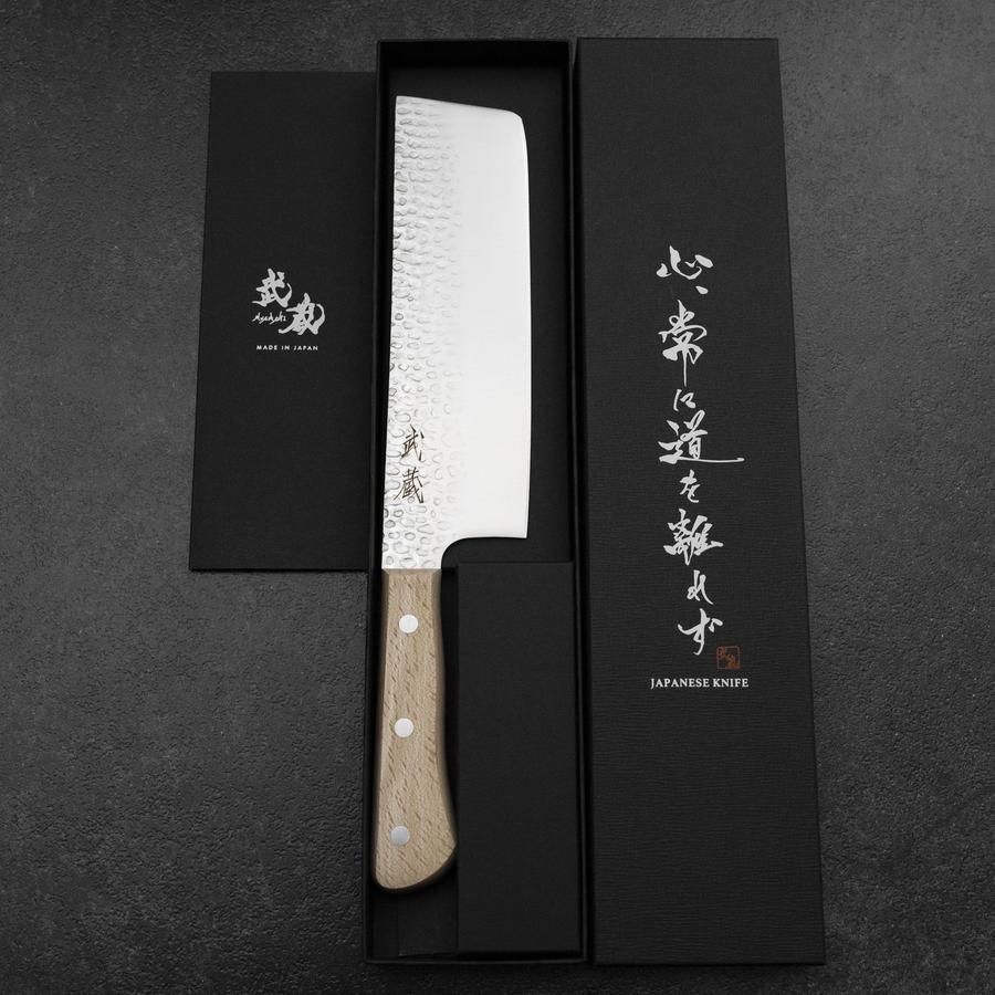 菜切包丁 AUS-6 槌目 洋風柄 170mm – MUSASHI