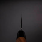 Nakiri AUS-8 Kurouchi Tsuchime Shitan Walnut Handle 170mm (6.7”)-[Musashi]-[Japanese-Kitchen-Knives]