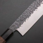Nakiri AUS-8 Kurouchi Tsuchime Shitan Walnut Handle 170mm-[Musashi]-[Japanese-Kitchen-Knives]