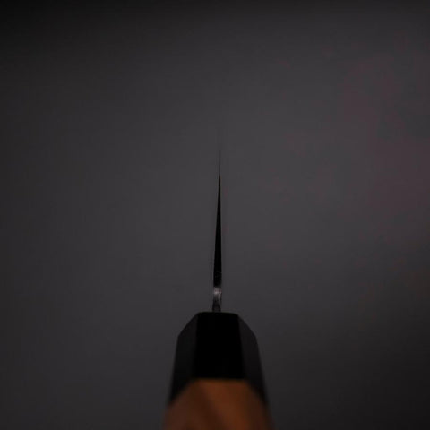 Nakiri AUS-8 Kurouchi Tsuchime Shitan Walnut Handle 170mm-[Musashi]-[Japanese-Kitchen-Knives]