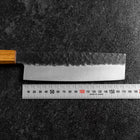 Nakiri AUS-8 Kurouchi Tsuchime Yaki Urushi Handle 170mm (6.7”)-[Musashi]-[Japanese-Kitchen-Knives]