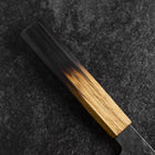 Nakiri AUS-8 Kurouchi Tsuchime Yaki Urushi Handle 170mm-[Musashi]-[Japanese-Kitchen-Knives]