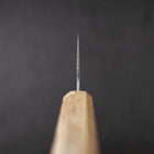 Nakiri AUS-8 Polished Oak Handle 165mm (6.5”)-[Musashi]-[Japanese-Kitchen-Knives]