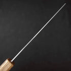 Nakiri AUS-8 Polished Oak Handle 165mm (6.5”)-[Musashi]-[Japanese-Kitchen-Knives]