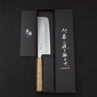 Nakiri AUS-8 Polished Oak Handle 165mm (6.5”)-[Musashi]-[Japanese-Kitchen-Knives]