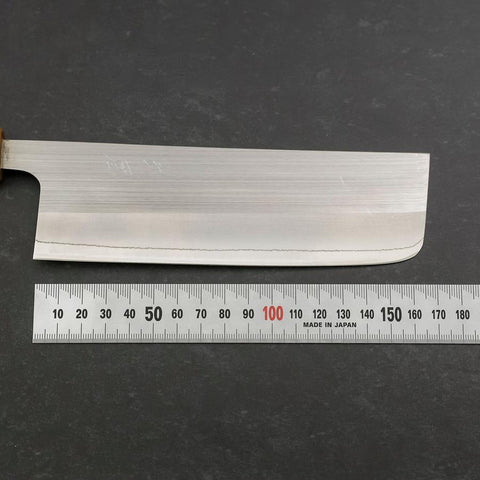 Nakiri AUS-8 Polished Yaki Urushi Handle 165mm (6.5”)-[Musashi]-[Japanese-Kitchen-Knives]