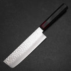 Nakiri AUS-8 Tsuchime Damascus Pakka Handle 165mm-[Musashi]-[Japanese-Kitchen-Knives]