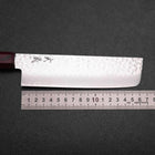 Nakiri AUS-8 Tsuchime Damascus Pakka Handle 165mm-[Musashi]-[Japanese-Kitchen-Knives]