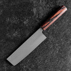 Nakiri AUS-8 Tsuchime Mahogany Handle 165mm (6.5”)-[Musashi]-[Japanese-Kitchen-Knives]