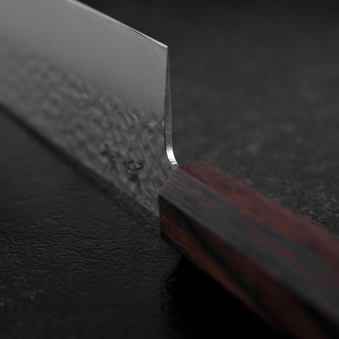 Nakiri AUS-8 Tsuchime Mahogany Handle 165mm (6.5”)-[Musashi]-[Japanese-Kitchen-Knives]