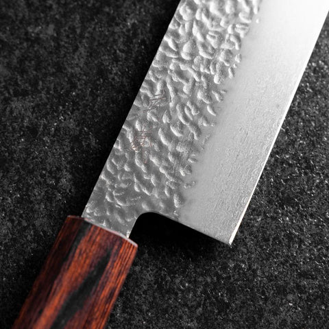 Nakiri AUS-8 Tsuchime Mahogany Handle 165mm-[Musashi]-[Japanese-Kitchen-Knives]