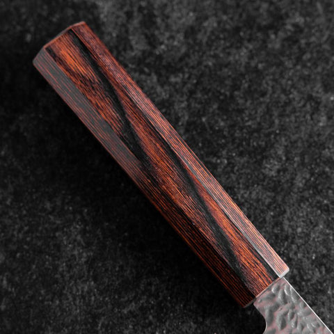 Nakiri AUS-8 Tsuchime Mahogany Handle 165mm-[Musashi]-[Japanese-Kitchen-Knives]