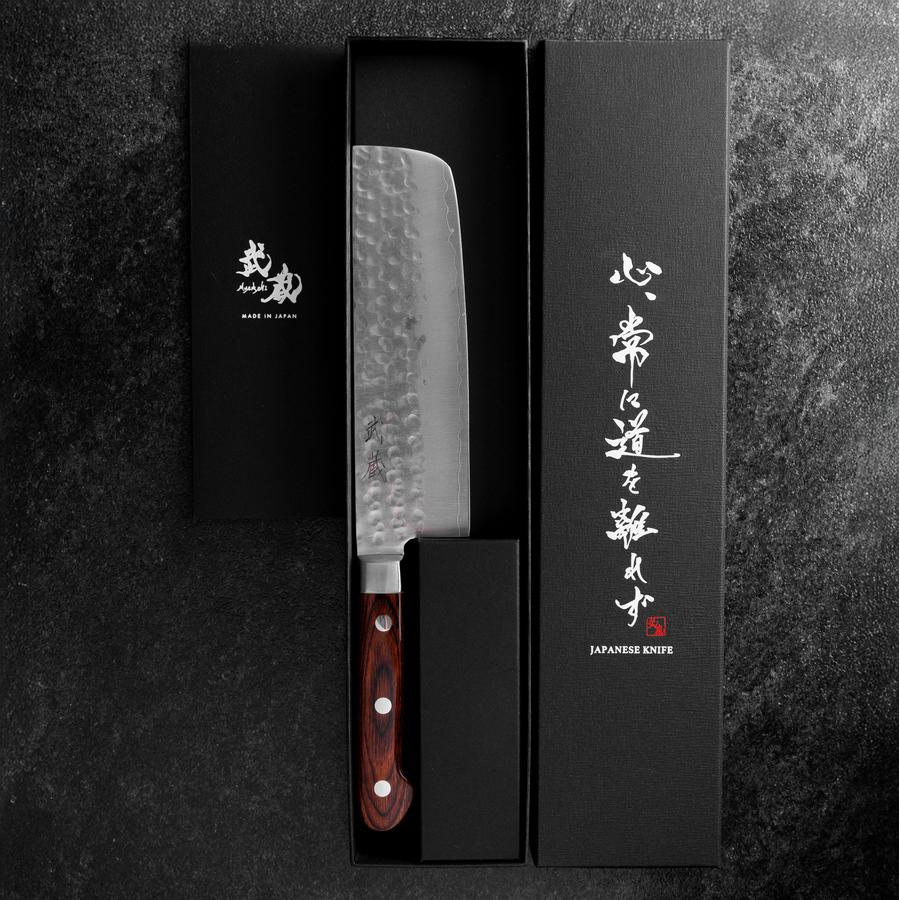 牛刀 AUS-8 磨き マホガニー柄 210mm – MUSASHI
