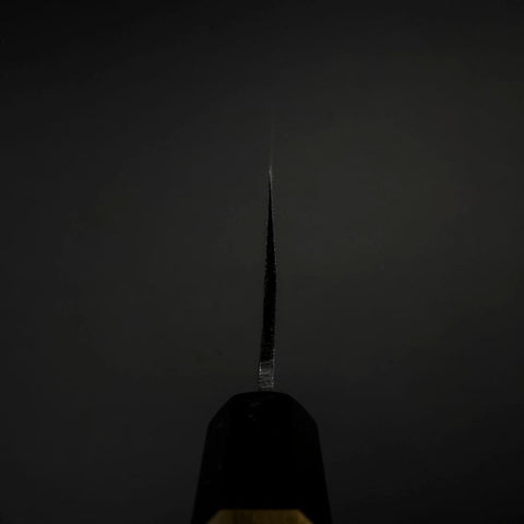 Nakiri Blue Steel #1 Kurouchi Buffalo Magnolia Handle 165mm-[Musashi]-[Japanese-Kitchen-Knives]