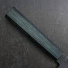 Nakiri Blue Steel #1 Kurouchi Dark Blue Urushi Handle 165mm (6.5”)-[Musashi]-[Japanese-Kitchen-Knives]