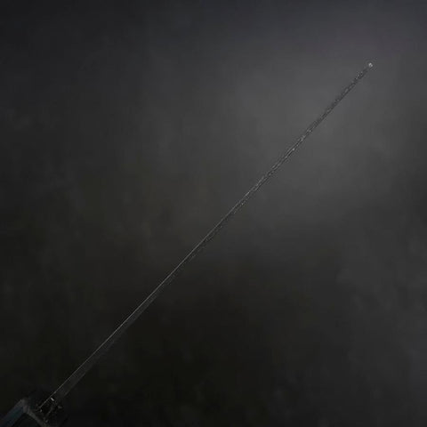 Nakiri Blue Steel #1 Kurouchi Dark Blue Urushi Handle 165mm-[Musashi]-[Japanese-Kitchen-Knives]