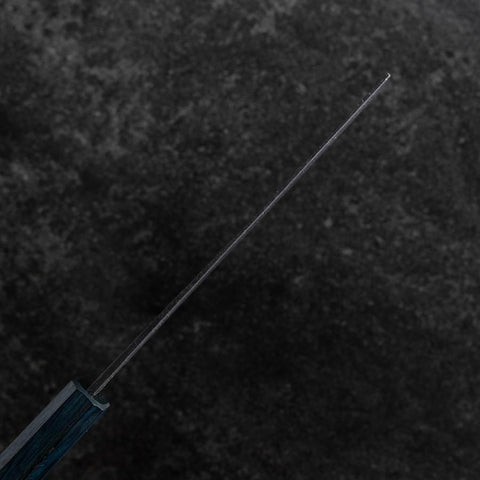 Nakiri Blue Steel #1 Stainless Clad Kurouchi Blue Urushi Handle 165mm (6.5”)-[Musashi]-[Japanese-Kitchen-Knives]