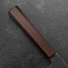 Nakiri Blue Steel #1 Stainless Clad Kurouchi Purple Urushi Handle 165mm (6.5”)-[Musashi]-[Japanese-Kitchen-Knives]