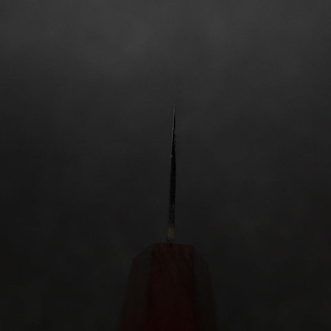 Nakiri Blue Steel #1 Stainless Clad Kurouchi Purple Urushi Handle 165mm-[Musashi]-[Japanese-Kitchen-Knives]