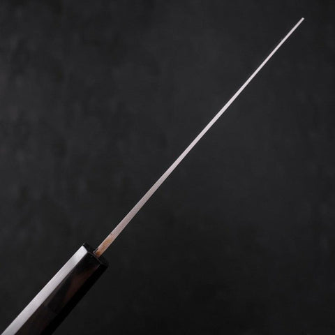 Nakiri Blue Steel #2 Damascus Buffalo Ebony Handle 165mm (6.5”)-[Musashi]-[Japanese-Kitchen-Knives]