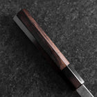 Nakiri Blue Steel #2 Kurouchi Buffalo Ebony Handle 165mm (6.5”)-[Musashi]-[Japanese-Kitchen-Knives]