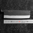 Nakiri Blue Steel #2 Kurouchi Buffalo Ebony Handle 165mm (6.5”)-[Musashi]-[Japanese-Kitchen-Knives]