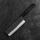 Nakiri Blue Steel #2 Kurouchi Buffalo Ebony Handle 165mm-[Musashi]-[Japanese-Kitchen-Knives]