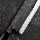 Nakiri Blue Steel #2 Kurouchi Buffalo Walnut Handle 165mm (6.5”)-[Musashi]-[Japanese-Kitchen-Knives]