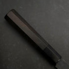 Nakiri Blue Steel #2 Kurouchi Chokin Auspicious Cloud-Sun Buffalo Ebony Handle 165mm (6.5”)-[Musashi]-[Japanese-Kitchen-Knives]