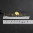 Nakiri Blue Steel #2 Kurouchi Chokin Auspicious Cloud-Sun Buffalo Ebony Handle 165mm (6.5”)-[Musashi]-[Japanese-Kitchen-Knives]