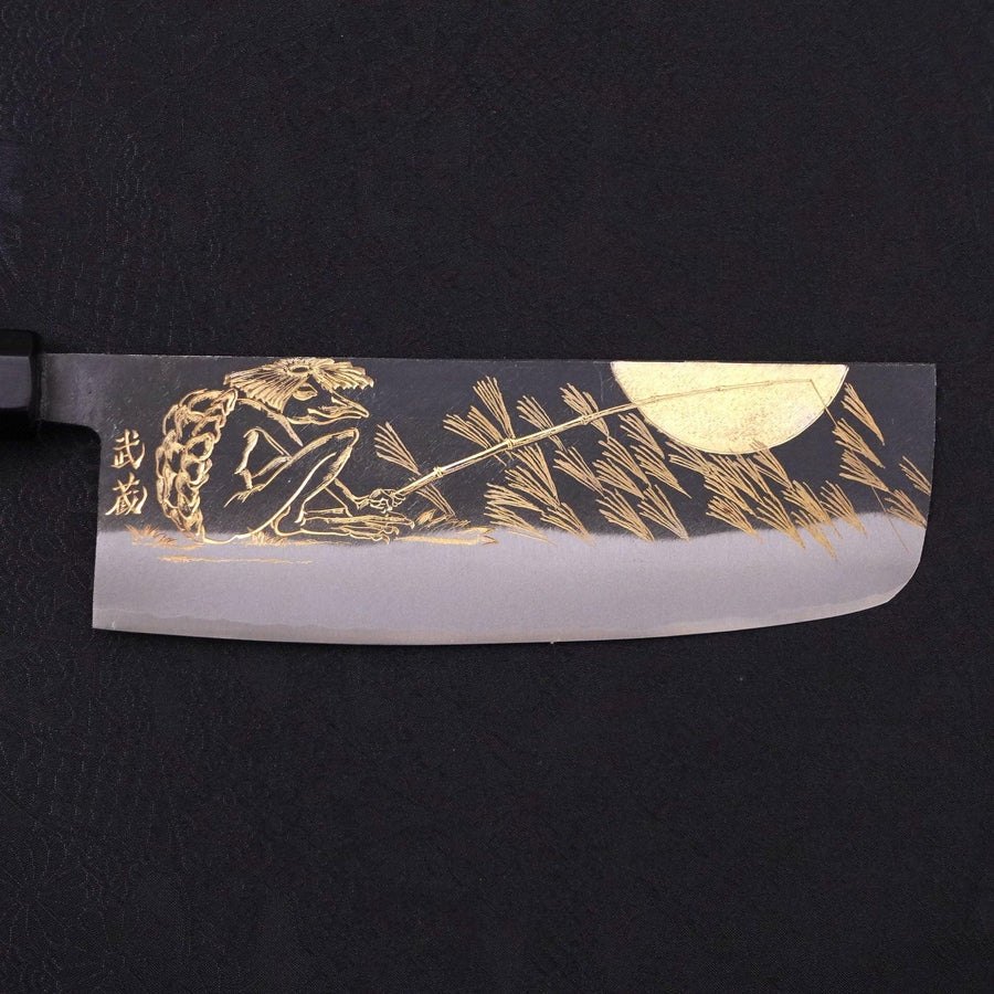 菜切 青紙2号 黒打 河童 カエル 黒檀水牛柄 165mm – MUSASHI