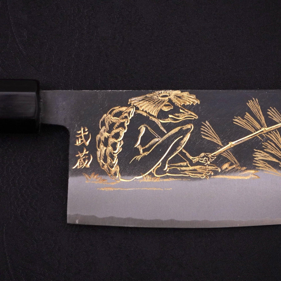 Nakiri Blue Steel #2 Kurouchi Chokin Kappa Fishing Focus Buffalo