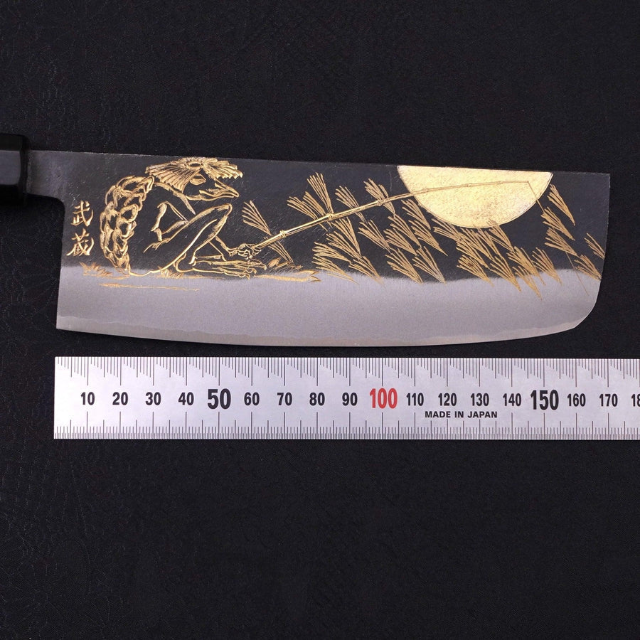 Nakiri Blue Steel #2 Kurouchi Chokin Kappa Fishing Focus Buffalo