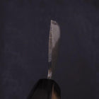 Nakiri Blue Steel #2 Kurouchi Chokin Kappa Fishing Slipping Buffalo Ebony Handle 165mm (6.5”)-[Musashi]-[Japanese-Kitchen-Knives]
