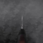 Nakiri Blue Steel #2 Kurouchi Chokin Sakura Five Story Pagoda Buffalo Ebony Handle 165mm (6.5”)-[Musashi]-[Japanese-Kitchen-Knives]
