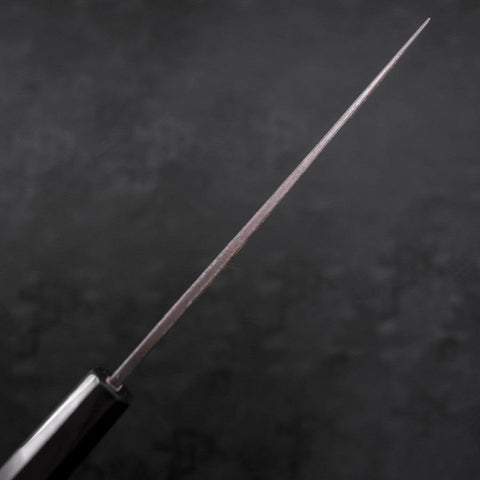 Nakiri Blue Steel #2 Kurouchi Chokin Sakura Five Story Pagoda Buffalo Ebony Handle 165mm (6.5”)-[Musashi]-[Japanese-Kitchen-Knives]