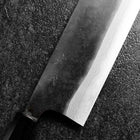 Nakiri Blue Steel #2 Kurouchi Damascus Buffalo Magnolia Handle 165mm-[Musashi]-[Japanese-Kitchen-Knives]
