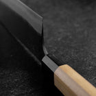 Nakiri Blue Steel #2 Kurouchi Damascus Buffalo Magnolia Handle 165mm-[Musashi]-[Japanese-Kitchen-Knives]