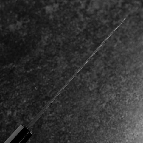 Nakiri Blue Steel #2 Kurouchi Damascus Buffalo Magnolia Handle 165mm-[Musashi]-[Japanese-Kitchen-Knives]