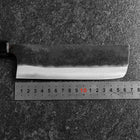 Nakiri Blue Steel #2 Kurouchi Damascus Buffalo Magnolia Handle 165mm-[Musashi]-[Japanese-Kitchen-Knives]