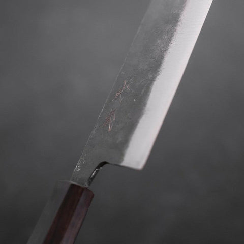Nakiri Blue Steel #2 Kurouchi Ebony Handle 120mm (4.7”)-[Musashi]-[Japanese-Kitchen-Knives]
