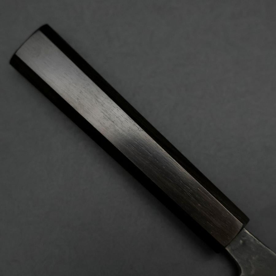 Nakiri Blue Steel #2 Kurouchi Ebony Handle 170mm (6.7”)-[Musashi]-[Japanese-Kitchen-Knives]