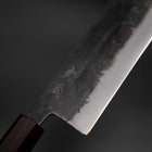 Nakiri Blue Steel #2 Kurouchi Ebony Handle 170mm-[Musashi]-[Japanese-Kitchen-Knives]