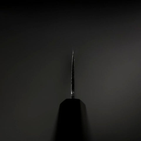 Nakiri Blue Steel #2 Kurouchi Ebony Handle 170mm-[Musashi]-[Japanese-Kitchen-Knives]